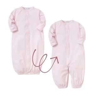 Kissy Kissy Pink & White New Kissy Dots Print Converter Gown (SM // 0-3M)